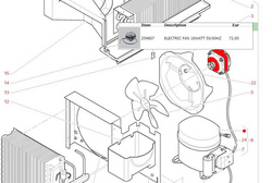 silnik wentylatora agregatu  254807  ( zamiennik ) CU